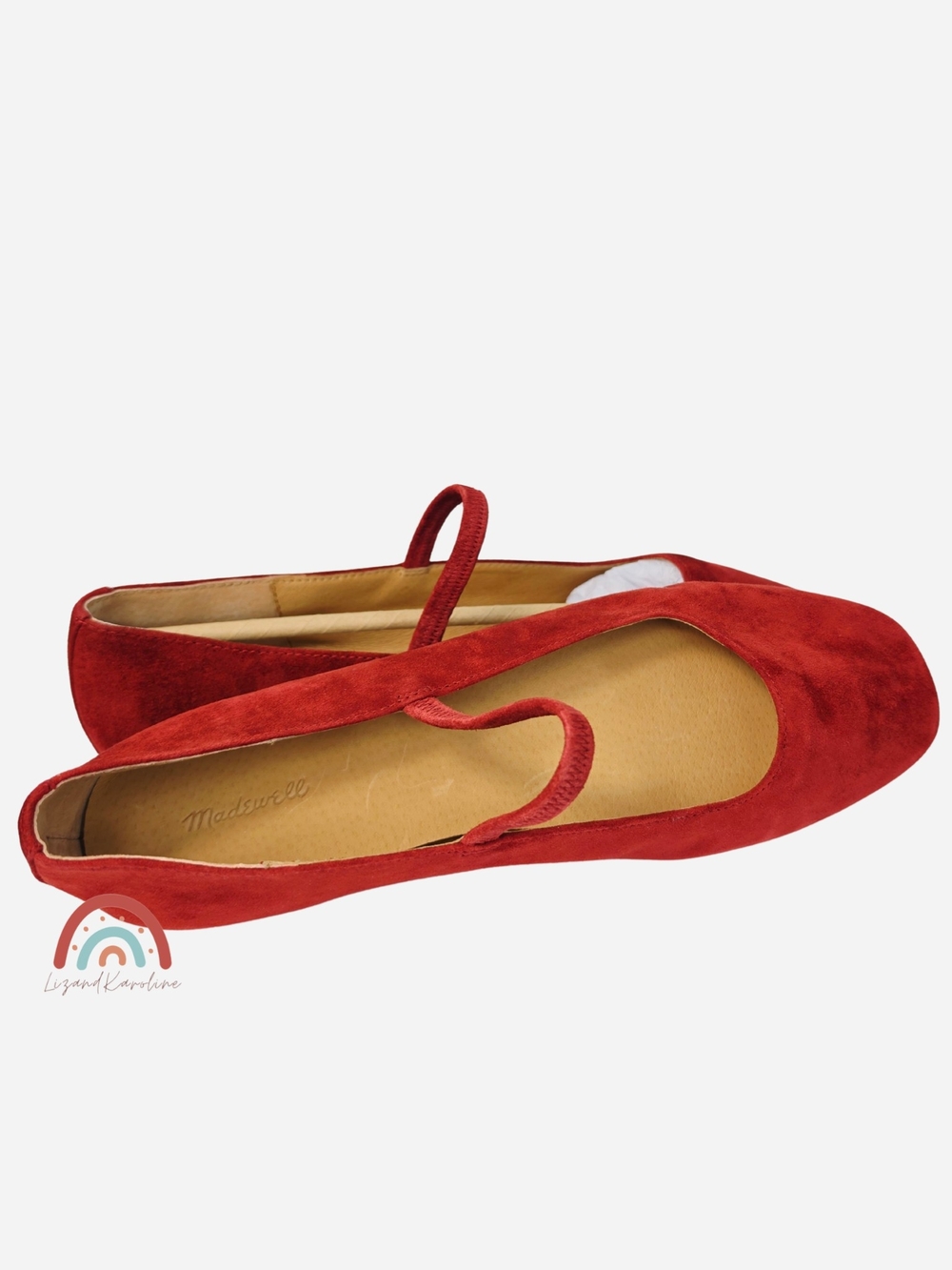 New! Madewell Greta Ballet Ruby Port Leather Suede Flats 9 - Picture 11 of 14